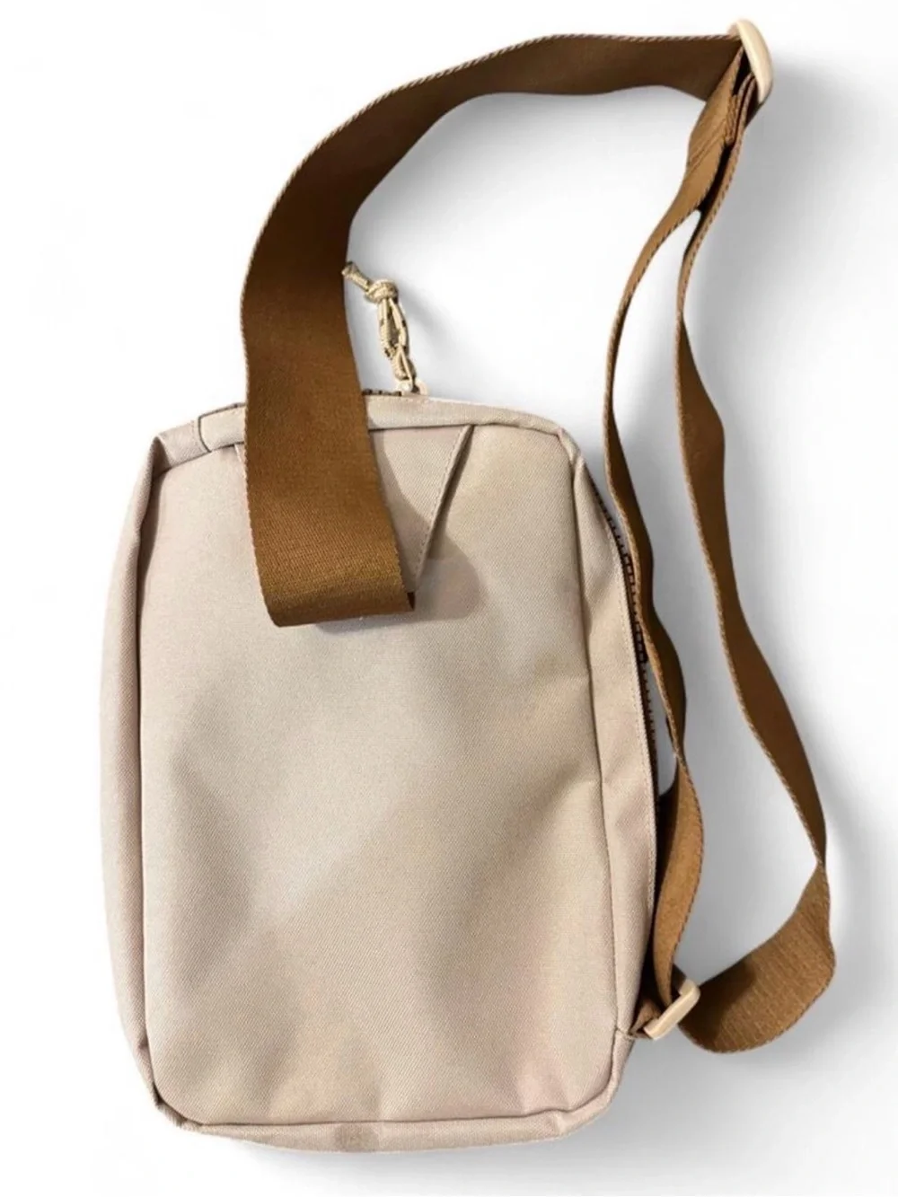 Jordan Beige and Tan Sling Bag - Compact Crossbody